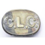 WWI type Chinese Labour Corps 'CLC' cap badge. P&P Group 1 (£14+VAT for the first lot and £1+VAT for