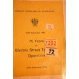 1960 booklet celebrating 75 years of Blackpool Tramways. Not available for in-house P&P