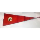 German WWII type pennant, L: 56 cm. P&P Group 1 (£14+VAT for the first lot and £1+VAT for subsequent
