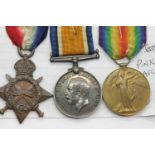 British WWI trio to M2-081332 Pte F Pink ASC. P&P Group 1 (£14+VAT for the first lot and £1+VAT