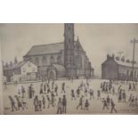 Laurence Stephen Lowry (1887-1976) signed in pencil limited edition pencil drawing, St Mary's