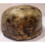 German Paratrooper WWII type helmet with double decal. Helmet, shell and liner are original, chin