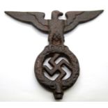 German WWII type eagle flagpole finial, L: 19 cm. P&P Group 1 (£14+VAT for the first lot and £1+