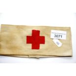 German SS type Red Cross armband, stamped 9473. P&P Group 1 (£14+VAT for the first lot and £1+VAT
