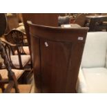 Georgian mahogany corner cupboard. Not available for in-house P&P.