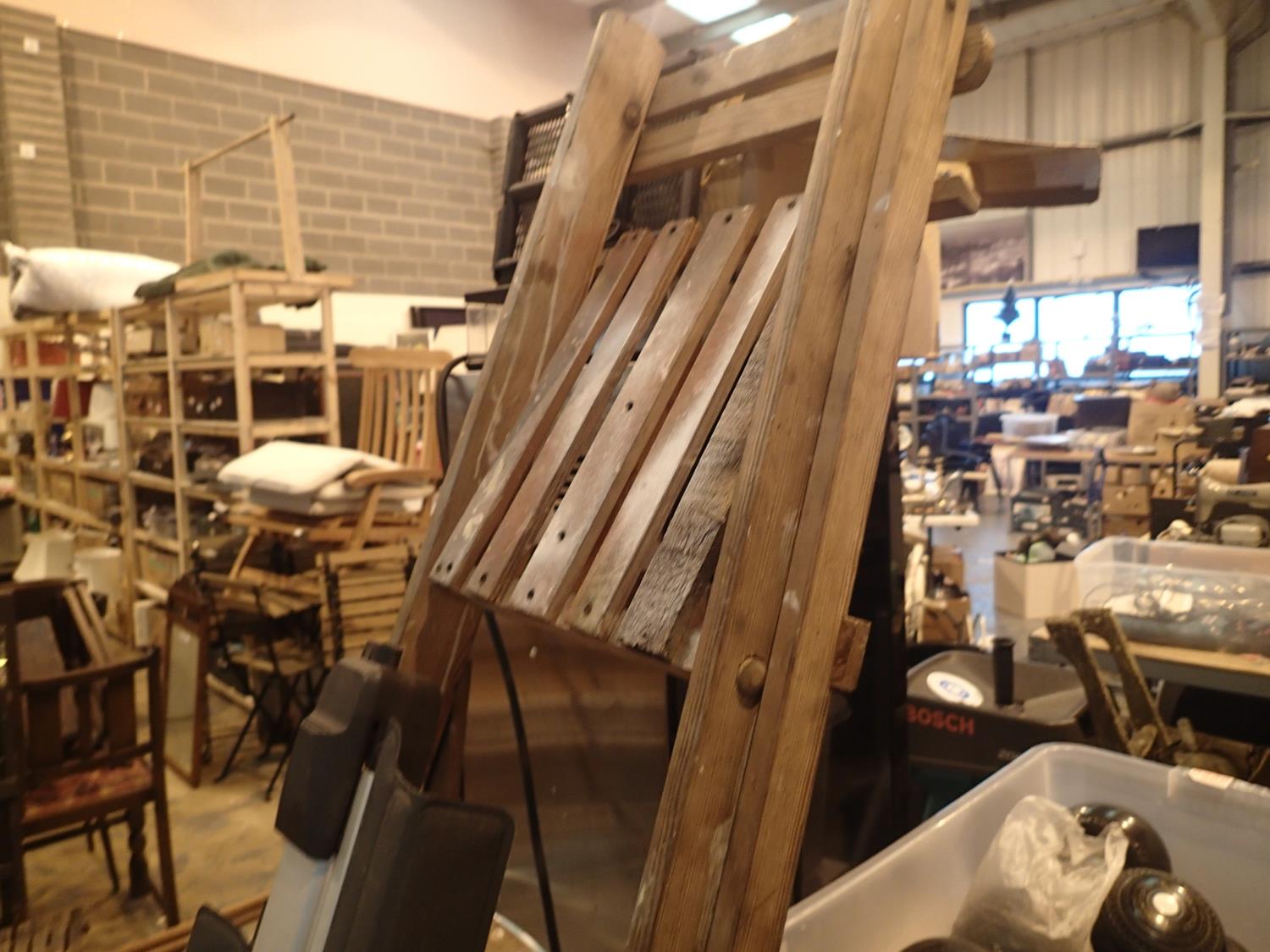 Tall wooden step ladder. Not available for in-house P&P.