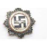 German WWII type Deutsches Kreuz in silver, stamped 1 to pin verso. P&P Group 1 (£14+VAT for the