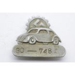 German WWII type VW Factory Workers Lapel ID Badge. Maker H. Aurich, Dresden. P&P Group 2 (£18+VAT