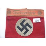 German WWII type Oberlagerfuhrer armband. P&P Group 1 (£14+VAT for the first lot and £1+VAT for