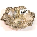 Hallmarked silver fluted dish, D: 16 cm, 84.5g. P&P Group 2 (£18+VAT for the first lot and £3+VAT