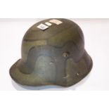 German Imperial WWI type M16/M17 stahlhelm with liner, camo finish, rusted in places. P&P Group