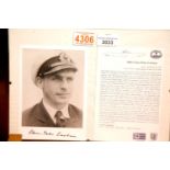 Oberleutnant Claus-Peter Carlsen, Commander of U-732 signed photograph with information. Posted