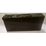 Green M93 Ammo box dated 1958. P&P Group 3 (£25+VAT for the first lot and £5+VAT for subsequent