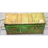 WWII period large green ammunition box, the lid stamped and dated 1942. Not available for in-house