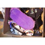 Box of ladies fashion belts. Not available for in-house P&P.