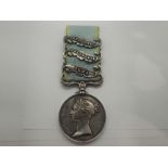 Rare Victoria Crimea War medal to T Brown 17th Lancers, with three bars, Sebastopol, Balaklava and