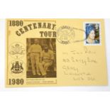 Notts CC celebration Australian centenary cricket tour envelope. P&P Group 1 (£14+VAT for the