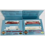 2x Proto 2000 Series HO Locomotives - GP20 CB&Q & SD7 CB&Q - Boxed. P&P Group 3 (£25+VAT for the