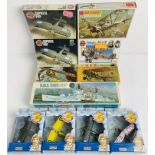 10x Biplane Model Kits & Diecast Models & 1x HMS Tiger Kit - All Boxed - Contents Unchecked - But
