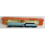 Rivarossi HO Streamline Blue Goose Hudson 'Santa Fe' - Boxed. P&P Group 1 (£14+VAT for the first lot