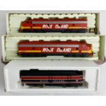 3x HO Locomotives - Ratesch 'Rock Island' & 2x Rivarossi Rock Island 643 Power & Dummy - All