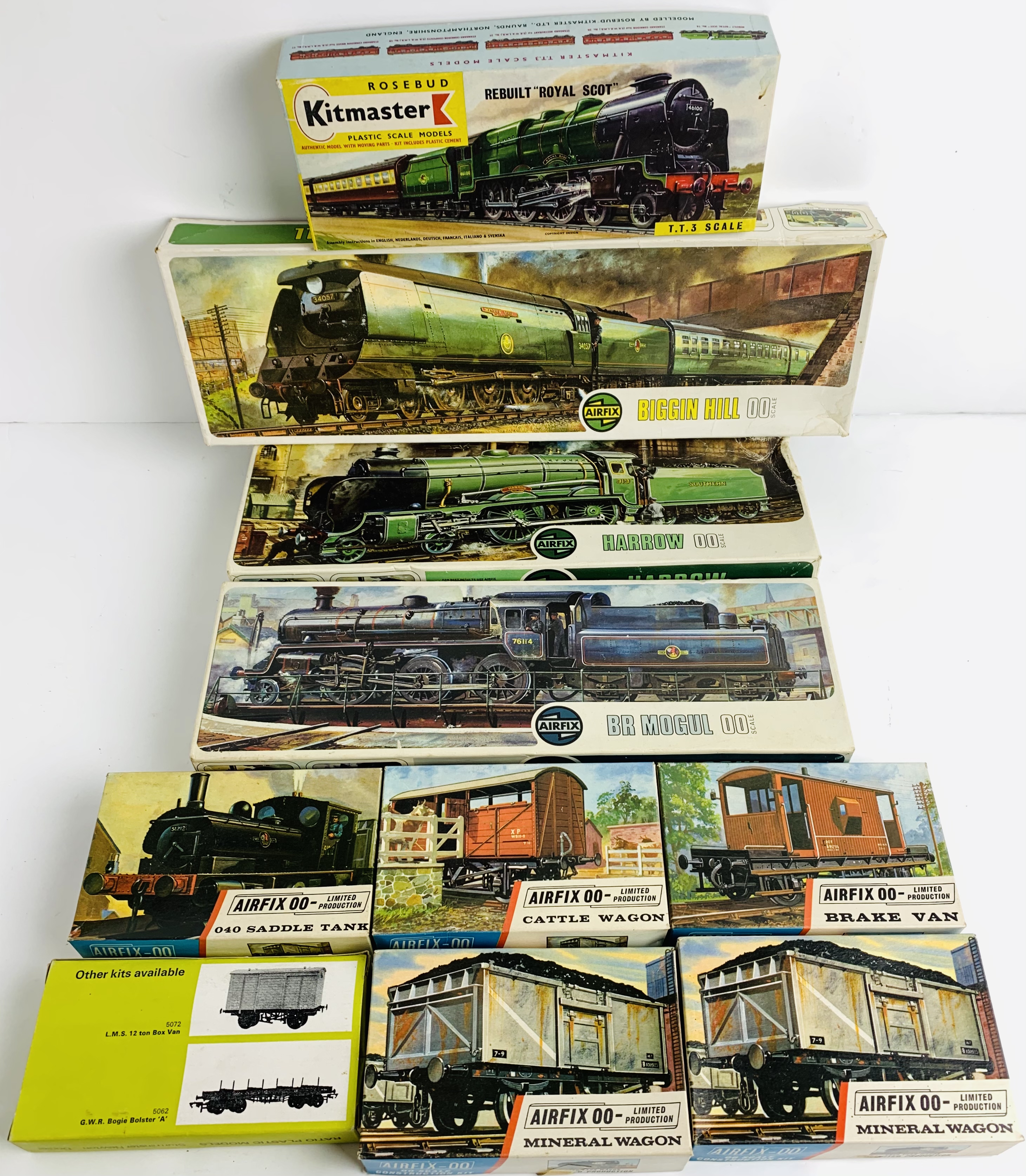 11x Loco & Wagon Kits Predominantly Airfix - Contents Unchecked - But Appear Complete. Part built