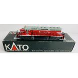 Kato HO 37-01N EMD SD40 Burlington - Boxed. P&P Group 1 (£14+VAT for the first lot and £1+VAT for