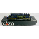 Kato HO 37-01H EMD SD40 Santa FE - Boxed. P&P Group 1 (£14+VAT for the first lot and £1+VAT for