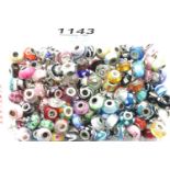 Box of Pandora style beads. P&P Group 1 (£14+VAT for the first lot and £1+VAT for subsequent lots)