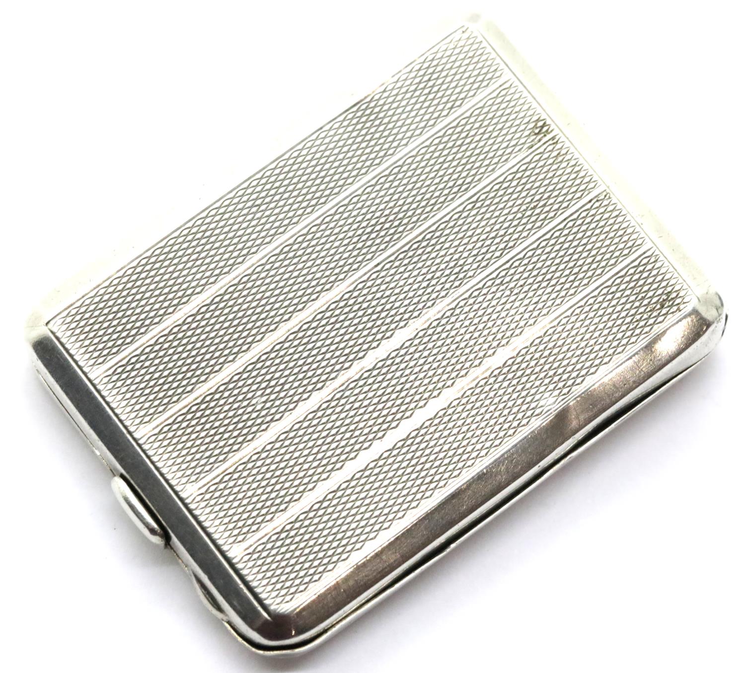 Hallmarked silver vesta case, 4 x 5 cm, 35g. P&P Group 1 (£14+VAT for the first lot and £1+VAT for