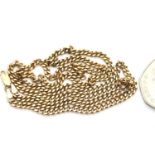 Heavy gauge 9ct gold neck chain, 20g, L:62 cm. P&P Group 1 (£14+VAT for the first lot and £1+VAT for