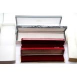 Four Omega wristwatch boxes, two with outers. P&P Group 1 (£14+VAT for the first lot and £1+VAT