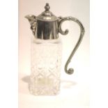 Silver plated half size claret jug. P&P Group 2 (£18+VAT for the first lot and £3+VAT for subsequent
