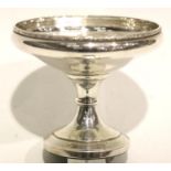 Hallmarked silver footed dish, H: 9 cm. P&P Group 2 (£18+VAT for the first lot and £3+VAT for