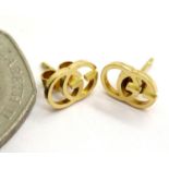 Pair of Gucci 18K gold earrings. 1.5g P&P Group 1 (£14+VAT for the first lot and £1+VAT for