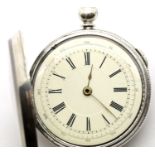 Continental .935 silver chronograph key-wind pocket watch, not working at lotting. P&P Group 1 (£