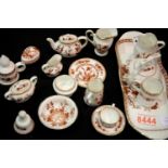 Coalport Indian tree coral miniature teaware. P&P Group 3 (£25+VAT for the first lot and £5+VAT
