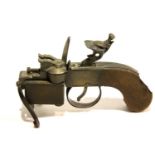 Dunhill flintlock pistol table lighter. P&P Group 1 (£14+VAT for the first lot and £1+VAT for