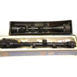 Boxed Walther rifle scope 3-9x40 illuminated reticle no 8 and a Tasco example. P&P Group 2 (£18+