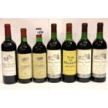 Seven bottles of mixed French wines, mostly Chateau bottled. Not available for in-house P&P.