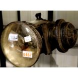 Large antique coaching lamp. Not available for in-house P&P.