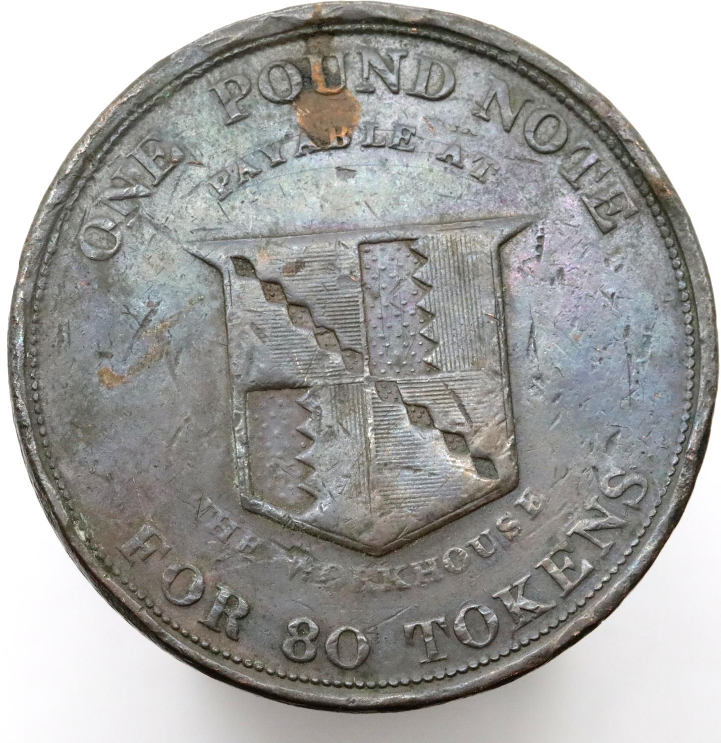 Large Birmingham 1813 threepences token. P&P Group 1 (£14+VAT for the first lot and £1+VAT for - Image 2 of 2
