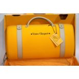 Veuve Clicquot Traveller boxed zip case cool bag, fitted with two champagne flutes. P&P Group 2 (£