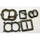 Collection of English civil war belt and shoe buckles. P&P Group 1 (£14+VAT for the first lot and £