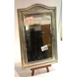 Hallmarked silver framed vanity easel mirror with bevelled glass, Birmingham assay 1908 by Henry