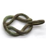Ornate Medieval"Twist" Bronze brooch c1400's. P&P Group 1 (£14+VAT for the first lot and £1+VAT