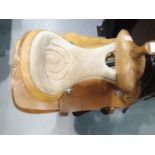 Good quality American Western style leather saddle with suede seat, in very good condition. Not