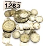 Mixed silver UK coinage, 70g. P&P Group 2 (£18+VAT for the first lot and £3+VAT for subsequent lots)