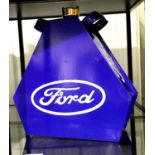Blue Ford petrol can, H: 31 cm. P&P Group 3 (£25+VAT for the first lot and £5+VAT for subsequent