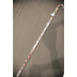 Candy twist glass walking cane. Not available for in-house P&P.